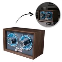 rotomat szkatułka etui automatyczne na 2 zegarki drewno 24x12x15cm pd146