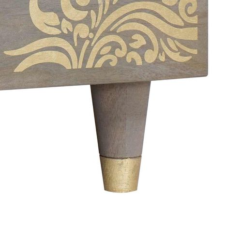 Stolik kawowy Szary 100 x 54 x 40 cm lite drewno mango na Arena.pl