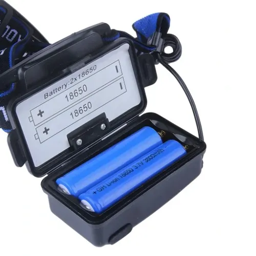 LATARKA CZOŁOWA LED ZOOM XML-T6 CREE LAMPKA CZOŁÓWKA ŁADOWARKA + AKUMULATOR na Arena.pl