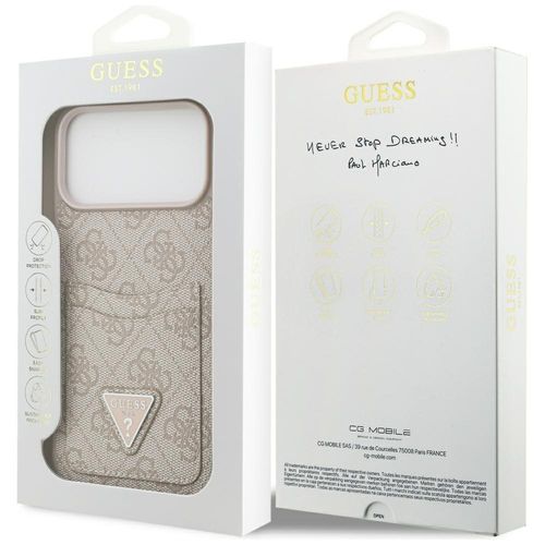 Etui Guess 4G Double Card Triangle do iPhone 17 Pro Max różowy na Arena.pl