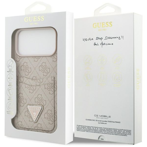 Etui Guess 4G Double Card Triangle do iPhone 17 Pro Max różowy zdjęcie 8