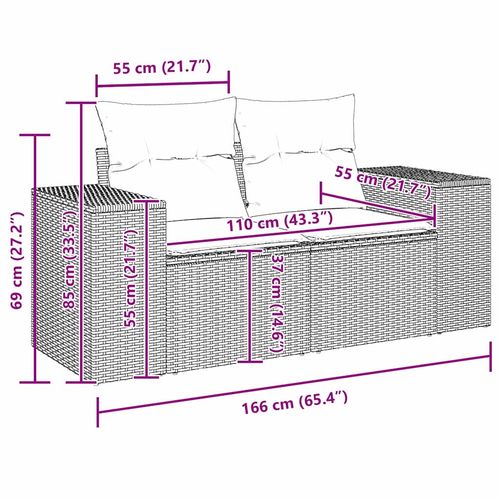 Zestaw Sof na Ogród 8 pcs Beżowy polirattan na Arena.pl