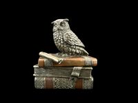 MAŁA SZKATUŁKA SOWA NA KSIĄŻKACH VERONESE (WU75509A4)