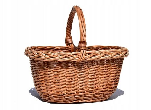 Koszyczek na zakupy wiklinowy do lasu, grzyby PREZENT Kosz do zbioru na Arena.pl