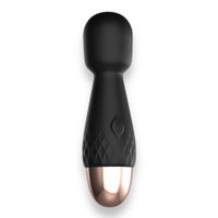 power escorts   mini wand de luxe   black   11,6 cm / 4.5 inch silicone