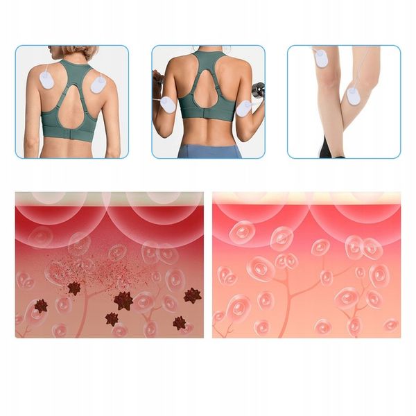 MASAŻER ELEKTROSTYMULATOR SZYI KARKU TENS EMS 2W1 ELEKTRODY TERAPIA PRĄDEM zdjęcie 6