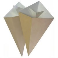 torebki papierowe rożki duże z miejscem na dip 20 x 35 cm, 100 szt.