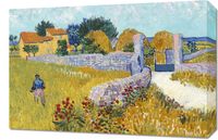 Obraz 60x40cm Farmhouse in Provence, Van Gogh Vintage