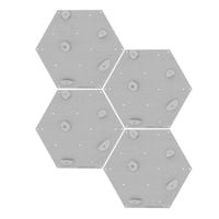 Ścianka wspinaczkowa sześciokątna 4x szara płyta + 20 szarych uchwytów