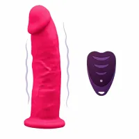 silexd model 2 pink 17 cm - anatomiczny system wibracji z pilotem