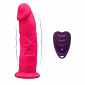 silexd model 2 pink 17 cm - anatomiczny system wibracji z pilotem