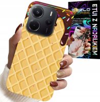 ETUI DO XIAOMI NOTE 14 4G - Z MOTYWEM WAFLA Z POLEWĄ CZEKOLADOWĄ