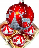 Szklane bombki choinkowe 4 szt. 10 cm