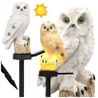 Lampa solarna led sowa ogrodowa duża lampka dekoracja do ogrodu