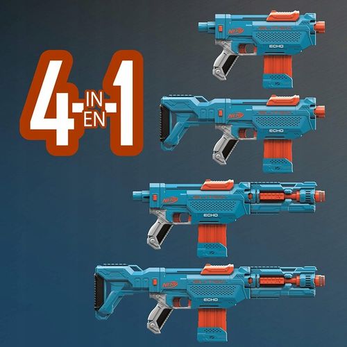 ZESTAW PISTOLET NERF ELITE 2.0 KARABIN ECHO 4w1 +MAGAZYNEK +STRZAŁKI +CELE na Arena.pl