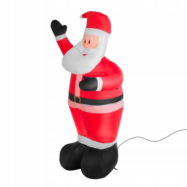 ŚWIĘTY MIKOŁAJ DMUCHANY DEKORACJA ŚWIĄTECZNA LED OZDOBA OGRODOWA XL 150 cm zdjęcie 3