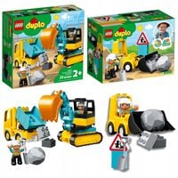 LEGO DUPLO Koparka i ciężarówka 10931+ Buldożer 10930 Budowa AUTA 2 AUTO