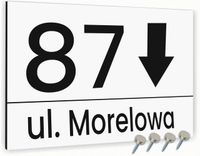 Tabliczka adresowa Aluminiowa Tablica numer domu Biała 20x15 Różne wzory