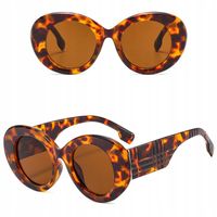 Damskie OKULARY PRZECIWSŁONECZNE Muchy UV400 Panterka/Brąz + ETUI + ŚCIERKA