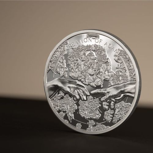 Cook Islands: X-Ray - Creation of Adam kolorowany 1 uncja Srebra 2023 Proof Ultra High Relief na Arena.pl