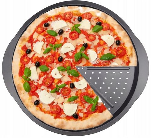 Blacha z powłoką nieprzywierającą forma do pieczenia pizzy duża trwała taca na Arena.pl