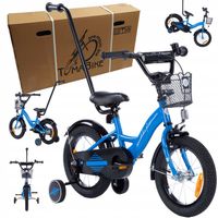 rower rowerek dla dziewczynki TOMABIKE 14 cali M koszyk torpedo prowadnik