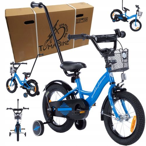 rower rowerek dla dziewczynki TOMABIKE 14 cali M koszyk torpedo prowadnik na Arena.pl