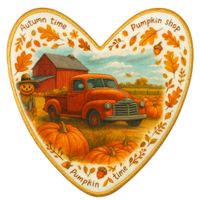 CIASTKO LUKROWANE FARMA DYNIOWA NO1 ROZ.S SERCE JESIEŃ RĘCZNIE ROBIONE