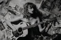 Plakat 86,4x56,8cm Młoda Gitarzystka