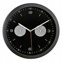 Zegar ścienny sterowany radiowo 26cm auto czas DCF77 HIGROMETR TERMOMETR