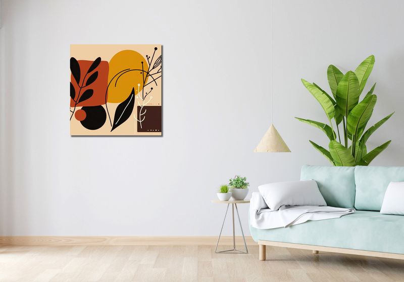 Obraz 70x70cm Ciepłe Kontury zdjęcie 2