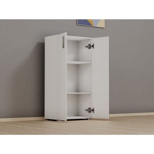 Emaga REGAŁ SZAFKA 2D3P SENSO 2 DRZWI 3 PÓŁKI BIEL MAT na Arena.pl