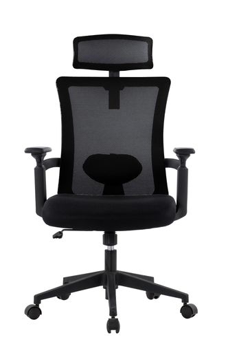 Regulowany Fotel Biurowy Techly, Wentylowane oparcie, Zagłówek 105711 na Arena.pl