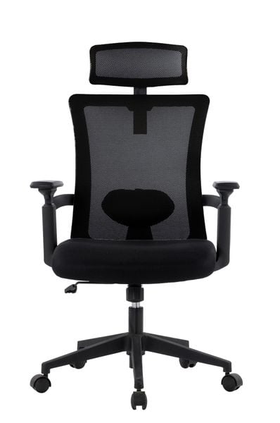 Regulowany Fotel Biurowy Techly, Wentylowane oparcie, Zagłówek 105711 zdjęcie 2