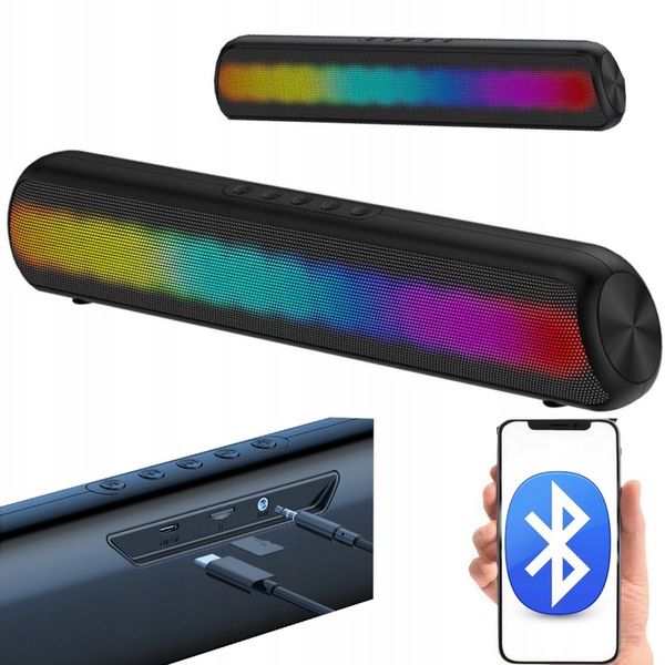 SOUNDBAR Głośniki Komputerowe do Laptopa USB LED zdjęcie 1
