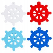 Drewniana zawieszka koło STER 60mm mix 4szt.