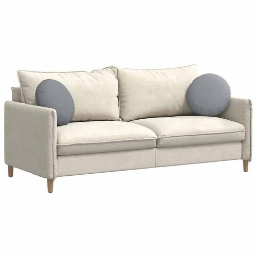 Poduszki na siedziska 2 pcs Jasnoszary Ø40 x 13 cm tkanina na Arena.pl