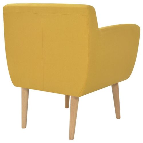 Fotel 67x59x77 cm, żółty materiał na Arena.pl