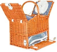 Pleciony kosz piknikowy dla 4 osób Zestaw Termotorba