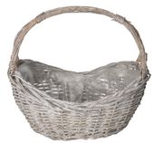 KOSZ WIKLINOWY SZARY DUŻY GRUBA WIKLINA 45X32CM