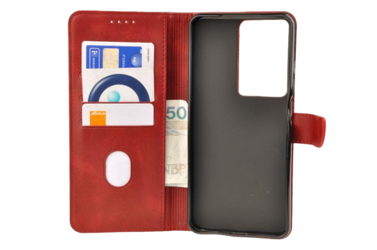 Etui portfel Wallet do Realme C71 / P3 Lite czerwony zdjęcie 3