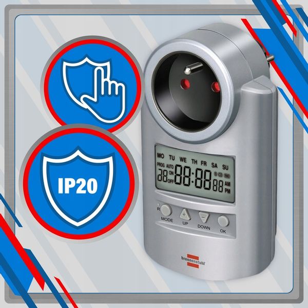 ELEKTRONICZNY TIMER PROGRAMATOR CZASOWY LCD 3500W BRENNENSTUHL zdjęcie 8
