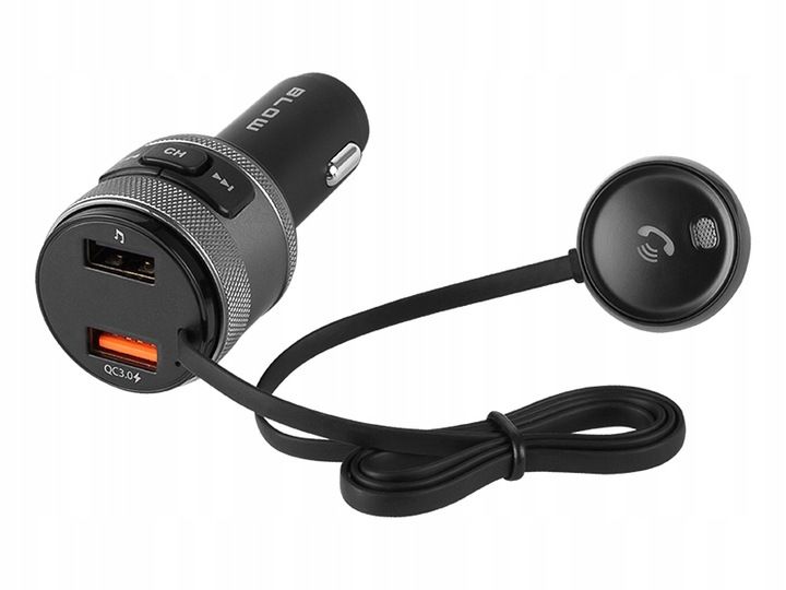 TRANSMITER BLUETOOTH SAMOCHODOWY ŁADOWARKA ZESTAW GŁOŚNOMÓWIĄCY USB zdjęcie 13