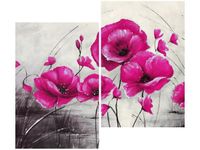 80X70CM RÓŻOWE MAKI DUO OBRAZ