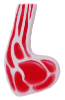 Zabawka dla psa winylowy gryzak stek z piszczałką 14cm UNIQ PETS