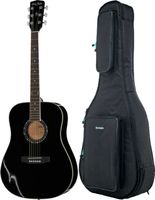 Gitara akustyczna Harley Benton D-120K Black Czarna z pokrowcem 10mm ZESTAW