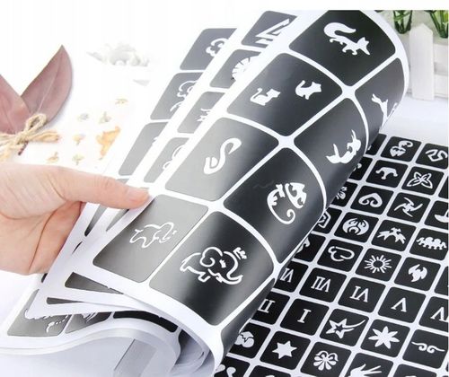 Tatuaże brokatowe SZABLONY 373 SZT KATALOG DLA DZIECI I DOROSŁYCH na Arena.pl