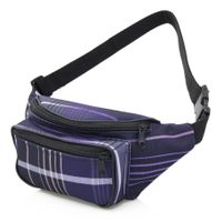 NERKA saszetka biodrówka torebka damska polska N099 krata fioletowa