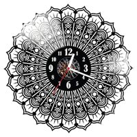 Zegar ścienny z płyty winylowej Mandala 498.14