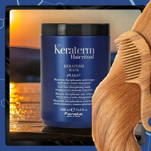Fanola Maska do Włosów Suchych z Keratyną Keraterm Puszących się 1000 ml na Arena.pl